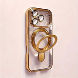 Luxury Plating Magnetic Bracket Phone Case For iPhone