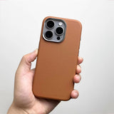 Luxury Business Metal Camera PU Leather Magnetic Case For iPhone