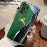 Wood grain Golden Horse Case for Samsung