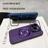 New Full-Coverage Heat Dissipation Magnetic Stand Phone Case for IPhone