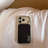 "Ins-style" striped floral electroplated epoxy phone case For iPhone