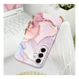 Gold marble-pattern hard case for Samsung
