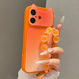 Gradient Ink Wash 3D Cat Ear Full Cover Phone Case For iPhone
