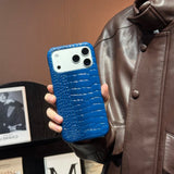 Alligator-Patterned PU Leather Phone Case For iPhone