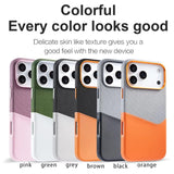 Premium Spliced Texture Magnetic Card Case For iPhone