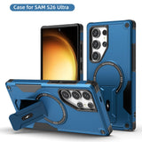 Invisible Bracket Shockproof Fold Stand Holder Magnetic Armor Case For Samsung