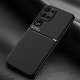 Leather Frosted Magnetic Phone Case For Samsung