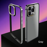 Ultra-thin metal frame stainless steel protective case for iPhone