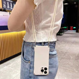 Four-Corner Drop-Proof Liquid Silicone Lanyard Phone Case for IPhone