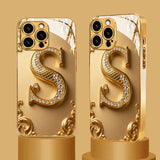 Colorful Apple Pattern Electroplated Glass Phone Case For iPhone