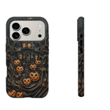 Halloween-themed magnetic protective case with pumpkin head design For iPhone