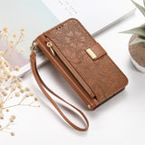 Crossbody Flip Leather Women Girls Wallet Card Holder  Case For iPhone