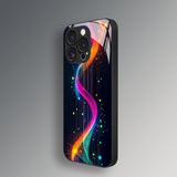 Cyber Neon Tempered Glass Phone Case For iPhone