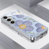 Floral Pattern Electroplated Glass Case for Samsung