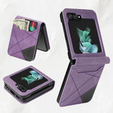 Card holder integrated folding phone case For Samsung Z Flip