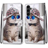 New Painted Leather Flip Phone Case with SIM Card Slot for Samsung