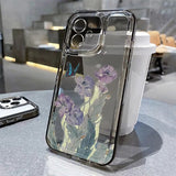 Pink Rose Floral Soft Case For iPhone