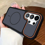 Luxury color-blocked frosted magnetic phone case For Samsung