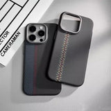 Kevlar-pattern magnetic glow-in-the-dark shockproof hard case For iPhone