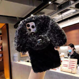 3D Teddy Dog Fluffy Phone Soft Case for IPhone