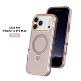 3-in-1 For Magnetic Metal Ring Stand Matte Case For iPhone