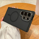 Magnetic Non-Slip Frame Armor Wireless Charging Case For Samsung