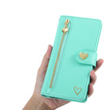 Zipper Cards Solt Wallet Leather Case For Samsung Galaxy