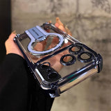 Electroplated 360° rotating stand Case For iPhone