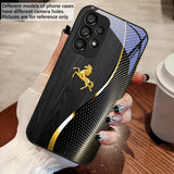 Wood grain Golden Horse Case for Samsung