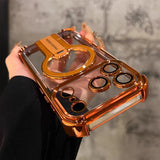 Electroplated 360° rotating stand Case For iPhone