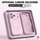 Official Liquid Silicone Magnetic Phone Case For iPhone
