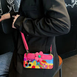 Creative Crossbody Strap Flower Wristband case for iPhone