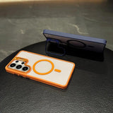 Transparent Magnetic Metal Lens Bracket Case For Samsung