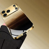Luxury Brown Gradient Stripe Shockproof Case For iPhone