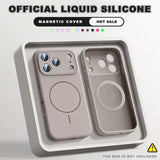 Official Liquid Silicone Magnetic Phone Case For iPhone