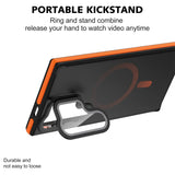 Luxury Lens Stand Magnetic Armor For Magsafe Phone Case for Samsung