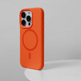 Advanced Simple Magnetic Liquid Silicone Case for iPhone