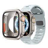 Silicone Band + Protective Case For Apple Watch