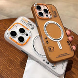 Matte Magnetic Frosted Metal Lens Frame Buttons Case For iPhone