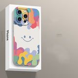 Silicone Graffiti Smile Magnetic Case for iPhone