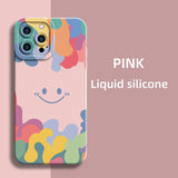Silicone Graffiti Smile Magnetic Case for iPhone