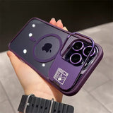 Transparent multi-dimensional stand magnetic Case For iPhone