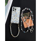 Fashion Silver Fox Shell Pearl Pendant Case for iPhone