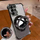 Luxury Glitter Makeup Mirror Kickstand Case For Samsung