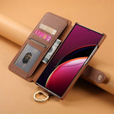 Wallet Flip  Leather Strap Card Slots Zipper Case for Samsung
