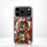 Halloween Floral Pumpkin Ghost Skull Clear Case For iPhone