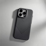 Relief Carbon Fiber Magnetic Case for iPhone