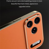 Luxury Leather Full Lens Protection Case for iPhone