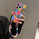 Crossbody strap Ins tulip design case for iPhone