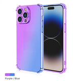 Gradient Airbag TPU Shockproof Case For iPhone